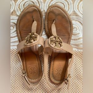 Tory Burch soft pink leather sandal